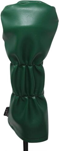 Majek Retro Golf Headcovers Green White and Yellow Vintage Leather Style 1 & 3 Driver and Fairway Head Cover Fits 460cc Drivers Classic Look in Kuwait