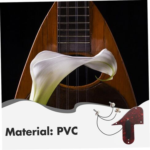 Abaodam Mandolin Scratch Plate with High-output Pickup Red Tortoise Protects Guitar Body Prevents Scratches Easy Installation for Musicians in Kuwait