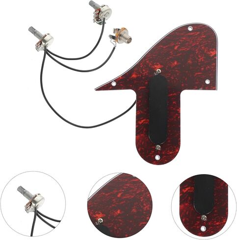 Abaodam Mandolin Scratch Plate with High-output Pickup Red Tortoise Protects Guitar Body Prevents Scratches Easy Installation for Musicians in Kuwait