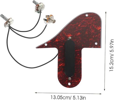 Abaodam Mandolin Scratch Plate with High-output Pickup Red Tortoise Protects Guitar Body Prevents Scratches Easy Installation for Musicians in Kuwait