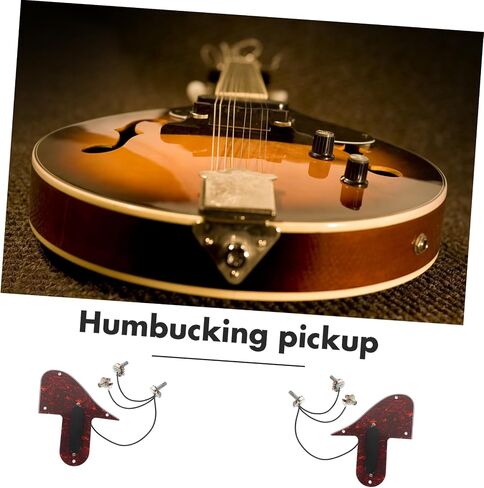 Abaodam Mandolin Scratch Plate with High-output Pickup Red Tortoise Protects Guitar Body Prevents Scratches Easy Installation for Musicians in Kuwait