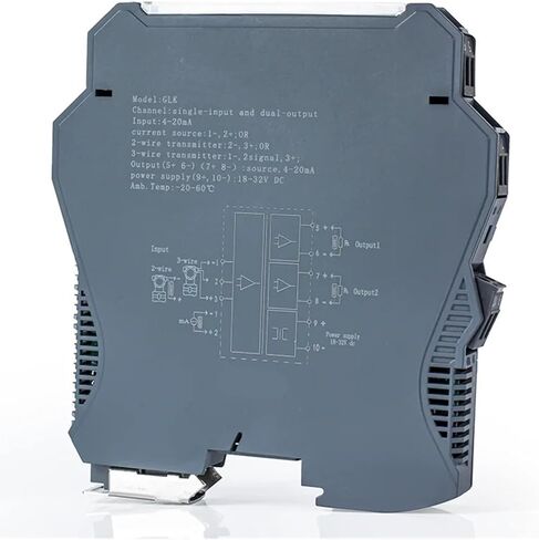 DC24V Signal Isolation 4-20mA 0-10V 0-5V Input 1 in 4 Out Signal Isolator Signal Splitter(1 in 1 Out,Out0-5V) in Kuwait