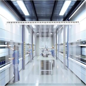 This Warehouse Factories PVC Plastic Soft Door Curtain, Plastic Vinyl Strips Door Curtain Partition Door Curtain Panel for Walk-in Cooler Freezer in Kuwait