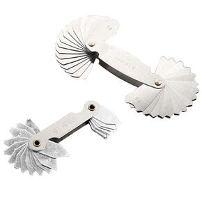 2pcs Radius Gauge Stainless Steel Radius Meters Metric Gap Measuring Tool Arc Measuring Tool for Machinists in Kuwait