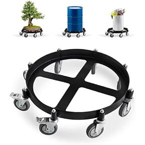 55-Gallon Drum Heavy-Duty Steel Dollies with Cross Braces and 8 Caster Wheels – 2000-Pound Capacity Tools, 1-Set in Saudi Arabia
