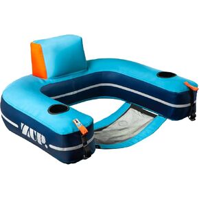 ZUP HOOKZUP iSEAT Inflatable Floating Pool Chair with Dual Drinkholders for Dropstitch Mats, Ideal for Decks, Boating, Lake Lounging and Tubing in Kuwait