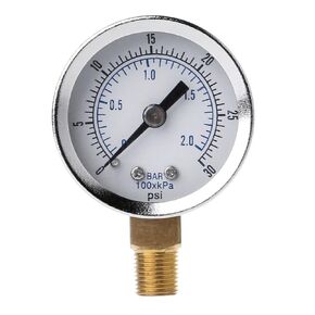 1pc Utility Pressure Gauge 0-30psi 0-2bar Hydraulic Gauge Dual Scale in Saudi Arabia