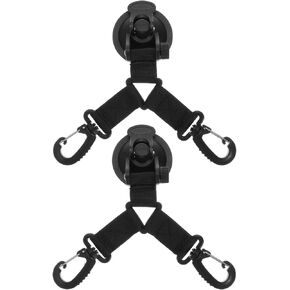 Heavy Duty Outdoor Suction Cup Anchors with Double Hooks, 2pcs Set Tent Securing Hooks for Camping Tarp Accessories, Rubber Suction Cups for Car Awning and Outdoor Use in Kuwait