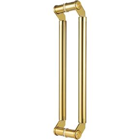 Stainless Steel Push Pull Door Handle,Commercial Double Sided Barn Door Handles Shower Glass Pulls Office Shop Entry Garages Sheds Gates (Rose Gold 80cm/31.5in) (Rose Gold 60cm/24i in Saudi Arabia