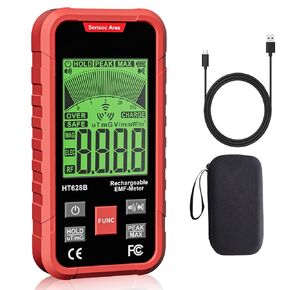 جهاز قياس وكاشف EMF 3 في 1، جهاز اختبار RF EF MF محمول قابل لإعادة الشحن مع إنذار الصوت والضوء، لإشارة WiFi المنزلية والإلكترونيات in Kuwait