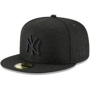 New Era MLB 59FIFTY New York Yankees Black on Black Authentic Collection Fitted On Field Baseball Cap Hat in Kuwait