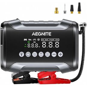جهاز Jump Starter مع ضاغط هواء 3000A 150PSI، معزز بطارية السيارة المحمول متعدد الوظائف لبدء تشغيل بطارية السيارة، نفخ الإطارات 4 في 1، شحن الجهاز وإضاءة LED in Kuwait