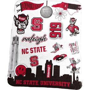 Logo Brands North Carolina State Wolfpack Classic Native Fleece Throw in Saudi Arabia