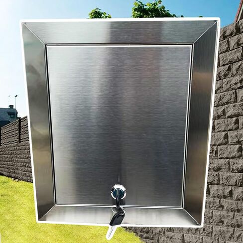 Lockable Waterproof Access Door Panel - Stainless Steel, 45x60cm (18x24in), Ideal for Wall/Ceiling Attics, Durable Mechanical Cover for Easy Access in Kuwait