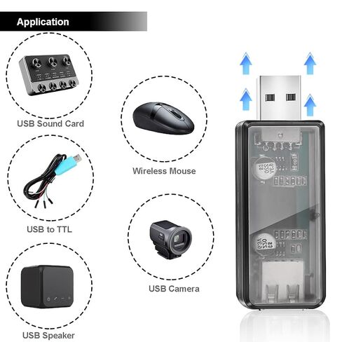وحدة عازل USB ADUM3160 رقاقة USB إلى USB لوحة عازل الجهد الكهربائي للإشارة الرقمية وعازل طاقة الصوت 12 ميجا بت في الثانية USB 2.0 حماية ESD مع كابل تمديد USB in Kuwait