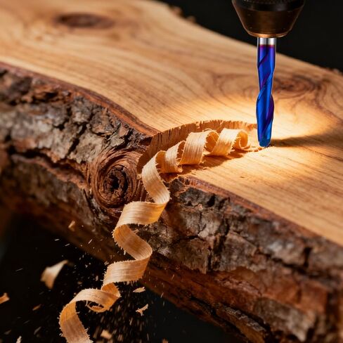 لقم توجيه مقطوعة من الكربيد، 1/16 بوصة Dia.1/4 بوصة CL لقم توجيه CNC ذات ساق 1/4 بوصة، 2 بوصة OVL. مطحنة نهاية حلزونية للخشب والألومنيوم والنقش in Kuwait