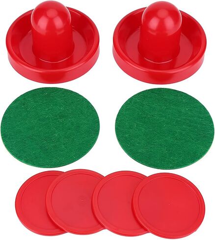 Table Air Hockey Red Pushers and Pucks Set, Plastic Air Hockey Goalies Pushers Pucks Set for Standard Air Hockey Tables (S) in Kuwait