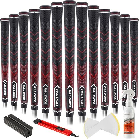 مقابض جولف مطاطية 13 حزمة، قوة جر عالية، غير قابلة للانزلاق، نسيج متقدم، اختر من بين 13 مقبضًا أو 13 مقبضًا مع مجموعة إعادة الإمساك، حجم قياسي/متوسط/جامبو، 4 ألوان متاحة مقابض نادي الجولف RG01 in Kuwait