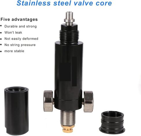 Black Diving Valve with Built-in Regulating Connector for Stable 300bar Air Pressure in Kuwait