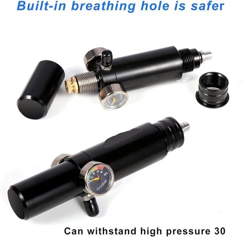Black Diving Valve with Built-in Regulating Connector for Stable 300bar Air Pressure in Kuwait