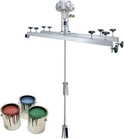 Pneumatic Paint Mixer Tank Barrel Clip Bracket Air Agitator, Efficient Pneumatic Paint Mixer with Foldable Blades – Air Agitator for Quick Stirring in Large Containers, Ideal for Paint, Coat in Kuwait