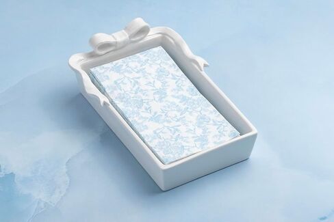 Mud Pie Ceramic Bow Guest Napkin Holder with Disposable Towels in Kuwait