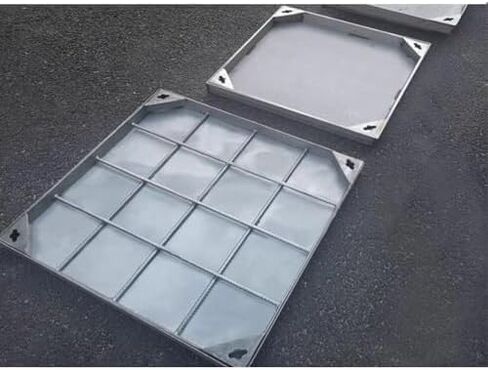 Durable Stainless Steel Drain Cover 15.7" x 29.5" – Heavy-Duty Invisible Commercial Floor Drain Solution – Outdoor Metal Grate for Enhanced Protection in Kuwait