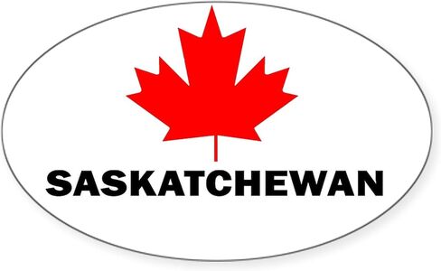 CafePress Saskatchewan Oval Sticker Oval Bumper Sticker Car Decal in Kuwait
