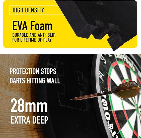 Harrows Dart Board حلقة محيطة I Dartboard Surround 4 قطع I سهلة التجميع Dart Surround I واقي حائط حماية إضافية 720 مم I ضعف الجانب لحياة طويلة in Kuwait