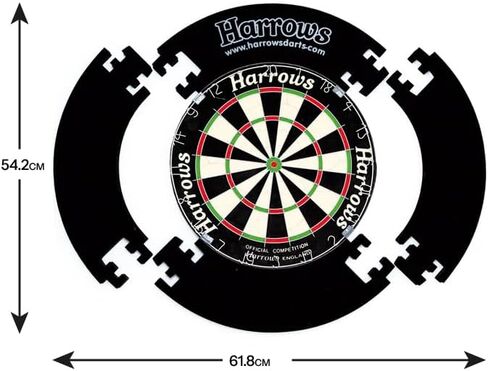 Harrows Dart Board حلقة محيطة I Dartboard Surround 4 قطع I سهلة التجميع Dart Surround I واقي حائط حماية إضافية 720 مم I ضعف الجانب لحياة طويلة in Kuwait