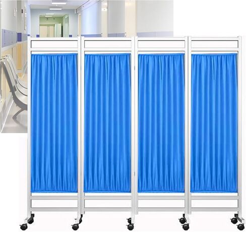 Portable Privacy Screen with Wheels, Foldable Room Divider for Home and Office Use in Kuwait