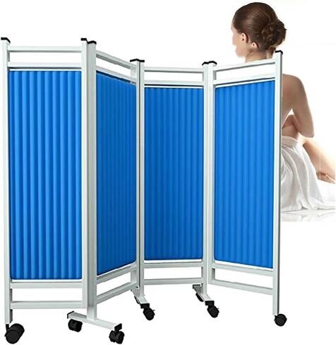 Folding Rolling Privacy Screen, Medical Privacy Divider on Wheels, 6ft Tall Portable Room Separator for Clinics and Patient Exam Rooms in Kuwait