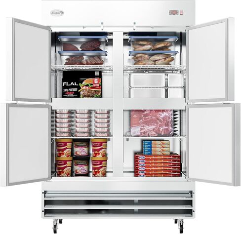 KoolMore - RIF-2D--SS 54" 2 Door Stainless Steel Upright Commercial Reach-in Freezer - 47 cu. ft (RIF-2D-SS) in Kuwait