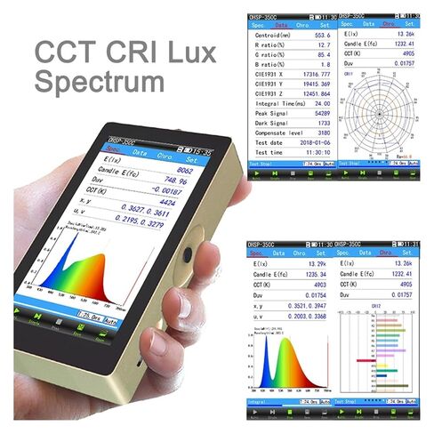 350C Portable Spectrometer Spectral Illuminometer CCT CRI Lux Meter for LED Grow Lights High Sensitivity, Low Error in Saudi Arabia