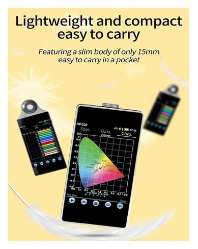 Handheld PAR Light PPFD Spectrometer for LED Grow Lights HP330P Light Spectrum Meter Lux CCT CRI Tester HP330P 350nm-800nm High Sensitivity, Low Error in Saudi Arabia