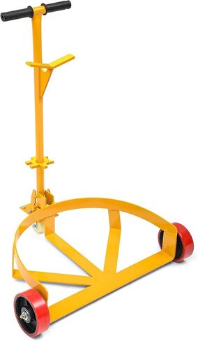 YITAMOTOR 55 جالون طبل دوللي مع عجلة دوارة 360 درجة وفرامل، عربة برميل شديدة التحمل 1200 رطل مع تصميم شبه مغلق لسهولة التحميل، عربة طبل مع 4 فتاحات زجاجات عالمية، مقبض مفتاح ربط in Kuwait