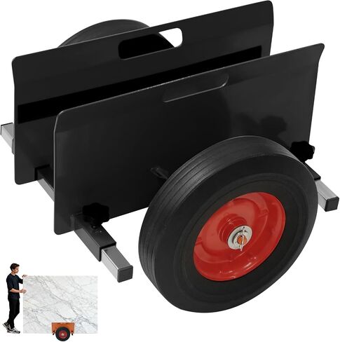 10" Panel Dolly Heavy Duty Drywall Cart with Solid Rubber Wheels – 1100LB Capacity Panel Cart for Sheetrock, Plywood & Doors Adjustable Frame with Anti-Slip Rubber Pads (Black) in Kuwait