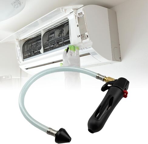 Gallo Drain Gun for Air Conditioner Condensate Lines, with Flexible Hose, Air Conditioner Cleaner Blaster Opener Kit, Threaded CO2 Cartridge Drain Blaster Cleaner, Quick Condensation Removal(Black) in Kuwait
