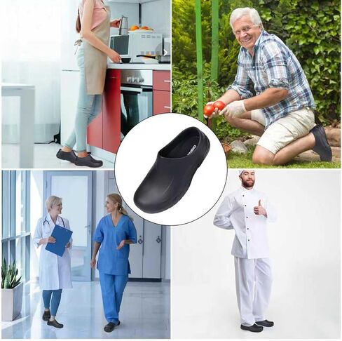 Chef Clogs Slip Resistant Oil Resistant, Chef Shoes Non Slip Kitchen Shoes for Men & Women, Nursing Gardening Waterproof in Kuwait