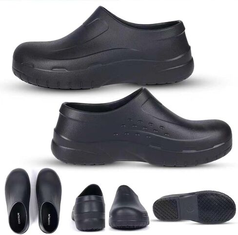 Chef Clogs Slip Resistant Oil Resistant, Chef Shoes Non Slip Kitchen Shoes for Men & Women, Nursing Gardening Waterproof in Kuwait
