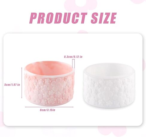 Flower Gradient Silicone Boot for Stanley Cup 12-40oz Fits 2.95 Inch Bottom Diameter, Non-Slip Water Bottle Boot Cup Bottom Protector for Tumbler Accessories (Pink & White) in Kuwait