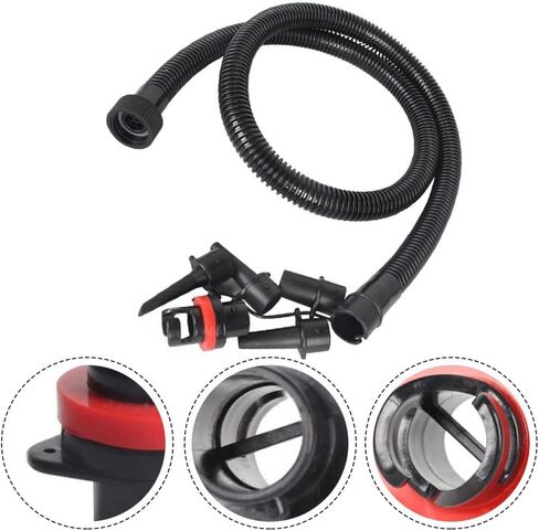 Inflatable Air Pump Hose with 5 Nozzles, 1.2m Replacement Tube for Kayak, Paddle Board, Raft, and Inflatable Boat Accessories in Kuwait