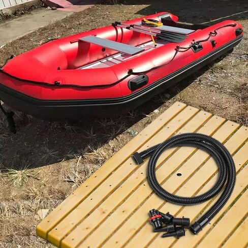 Inflatable Air Pump Hose with 5 Nozzles, 1.2m Replacement Tube for Kayak, Paddle Board, Raft, and Inflatable Boat Accessories in Kuwait