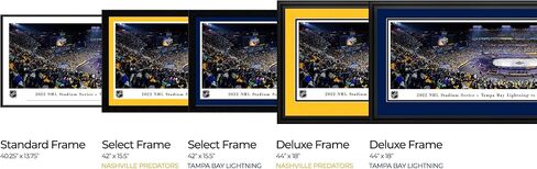 2022 NHL Stadium Series, Lightning vs Predators Panoramic Wall Art Decor | 40.25"x13.75" Framed Picture without Mat, Blakeway Panoramas in Kuwait