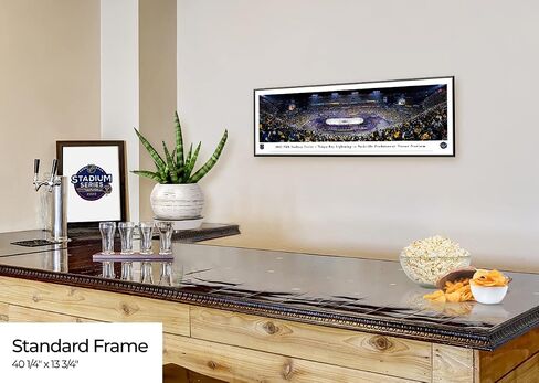 2022 NHL Stadium Series, Lightning vs Predators Panoramic Wall Art Decor | 40.25"x13.75" Framed Picture without Mat, Blakeway Panoramas in Kuwait