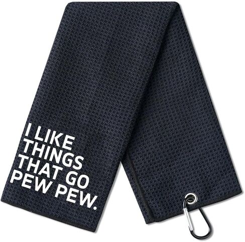 Gun Lover Gifts for Men, Gifts for Gun Enthusiast & Lovers - 40 x 60cm Microfiber Golf Towel for Golf-Bags for Birthday, Christmas, Father's Day in Kuwait