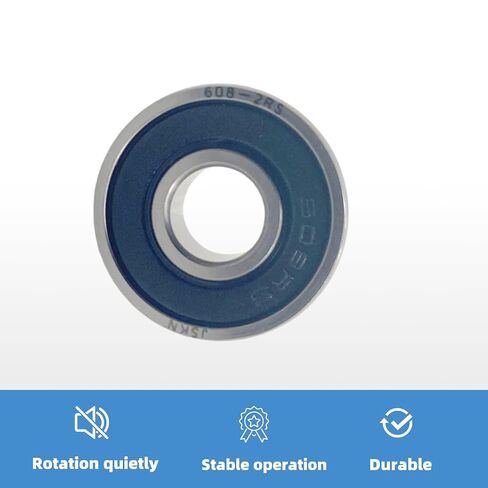 20Pcs 608-2RS Bearings 8x22x7mm Double Rubber Sealed Micro Deep Groove Ball Bearings, Suitable for Skateboard Rollers, 3D Printers, Etc in Kuwait