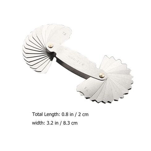 2pcs Sturdy Radius Gauge Convex Arc Measuring Tool Metric Gap Measuring Tool Replacement for Old Broken in Kuwait