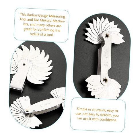 2pcs Sturdy Radius Gauge Convex Arc Measuring Tool Metric Gap Measuring Tool Replacement for Old Broken in Kuwait