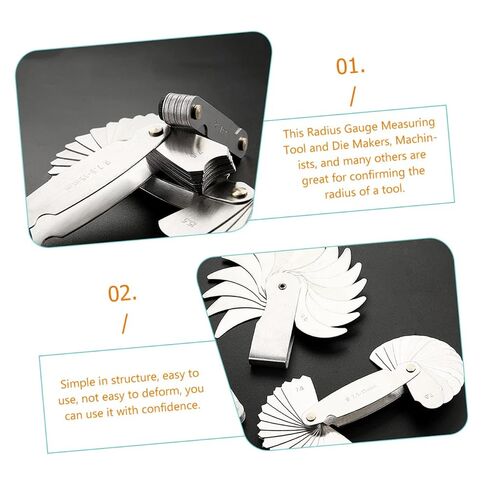 Replacement Radius Meter 2pcs Radius Gauge Set Concave Convex Measuring Tool Tool Maker's Essential in Kuwait